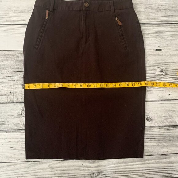 Lauren Ralph Lauren Chocolate Brown Straight Pencil Skirt - Picture 10 of 11